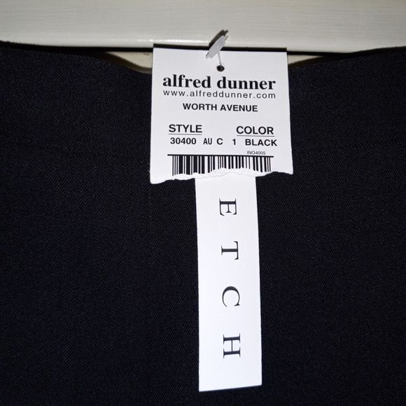 Alfred Dunner Worth Avenue Black Pants Size 16 Pull On Stretch Inseam 27 NEW - Picture 4 of 12